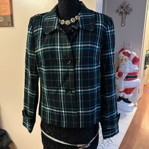 R. Q. T., 16 P button plaid jacket, clean, personal opinion medium